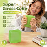 Refreshing 5.5cm Solid Green Ice Cube Squishy 2 Pack In Australia - Darrahopens