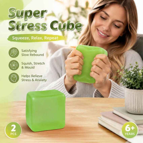Refreshing 5.5cm Solid Green Ice Cube Squishy 2 Pack In Australia - Darrahopens
