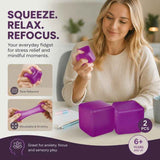 Mellow 5.5cm Solid Purple Ice Cube Squishy 2 Pack In Australia - Darrahopens