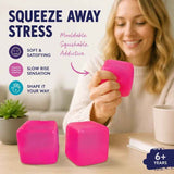 Soothing 5.5cm Solid Pink Ice Cube Squishy 2 Pack In Australia - Darrahopens