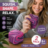 Dreamy 5.5cm Marbled Purple Ice Cube Squishy 2 Pack In Australia - Darrahopens
