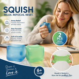 Crisp Cool Solid Blue + Solid Green Ice Cube Squishy 2 Pack In Australia - Darrahopens