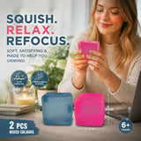 Cozy Calm Solid Blue + Solid Pink Ice Cube Squishy 2 Pack In Australia - Darrahopens