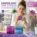 Mixed Swirl Solid Blue + Marbled Purple Ice Cube Squishy 2 Pack In Australia - Darrahopens