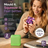 Garden Swirl Solid Green + Marbled Purple Ice Cube Squishy 2 Pack In Australia - Darrahopens