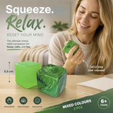 Full Fresh Tone Solid Green + Marbled Green Ice Cube Squishy 2 Pack In Australia - Darrahopens