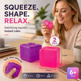 Soft Pastel Solid Purple + Solid Pink Ice Cube Squishy 2 Pack In Australia - Darrahopens