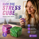 Earthy Swirl Marbled Purple + Marbled Green Ice Cube Squishy 2 Pack In Australia - Darrahopens