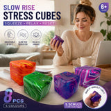 Bright Soothing Marbled 4-Colour Ice Cube Squishy 8 Pack In Australia - Darrahopens