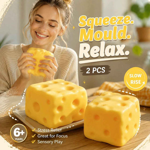 Calming Square Cheese Squishy 2 Pack, 7cm × 7cm In Australia - Darrahopens