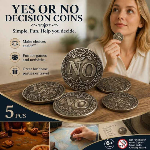 Thoughtful Vintage Decision Coin Replica, Lovely Holiday Souvenir, 5 Pack In Australia - Darrahopens