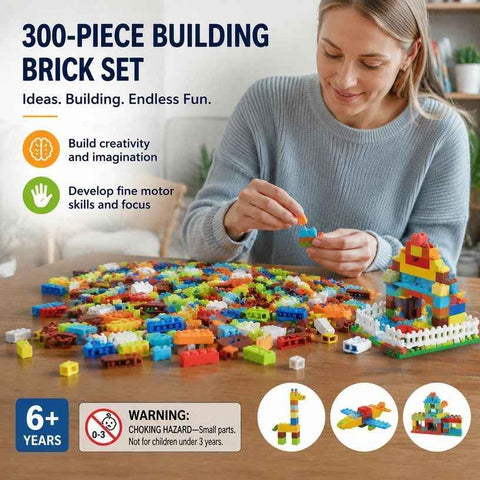 Relaxing Mini Building Blocks DIY Puzzle Toy, 300pcs Plain Bag Regular Colours (Separater & Instruction Included) In Australia - Darrahopens