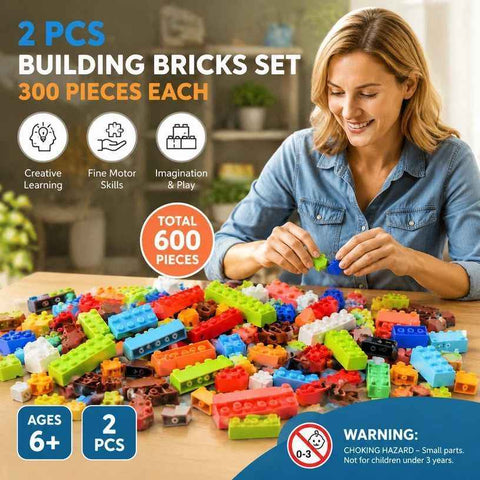 Relaxing Mini Building Blocks DIY Puzzle Toy 2 Pack, 300pcs Plain Bag Regular Colours (Separater & Instruction Included) In Australia - Darrahopens