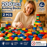 Gift-Worthy Mini Building Blocks DIY Puzzle Toy 2 Pack, 200pcs Color Box Pack (Separater & Instruction Included) In Australia - Darrahopens