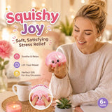 Stress Relief Giant Bun Squishy, Ideal Gift, Glitter Pink In Australia - Darrahopens