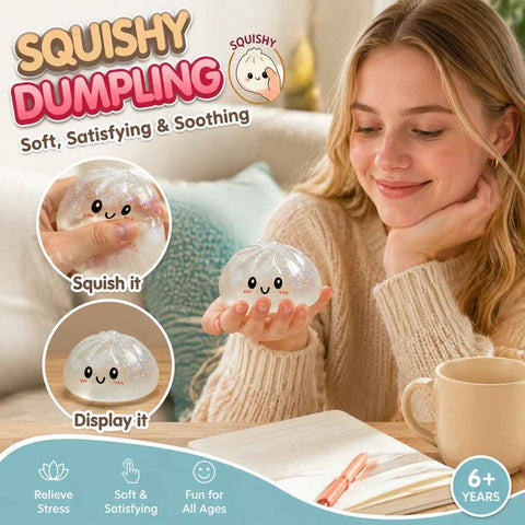 Stress Relief Giant Bun Squishy, Festival Present, Glitter White In Australia - Darrahopens
