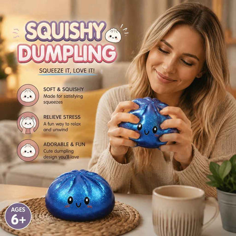 Stress Relief Giant Bun Squishy, Souvenir Present, Glitter Blue In Australia - Darrahopens