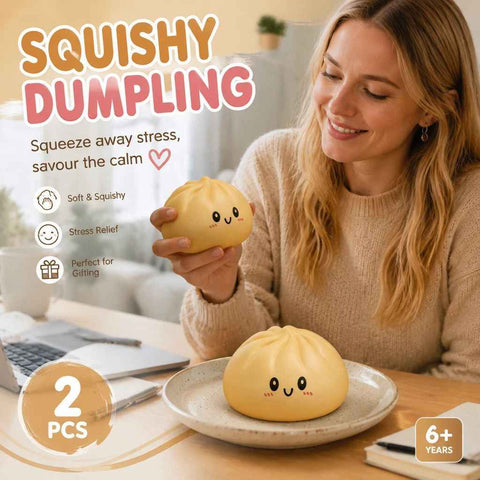 Stress Relief Giant Bun Squishy Plain Yellow 2 Pack, Holiday Gift Pack In Australia - Darrahopens