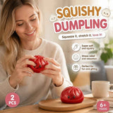 Stress Relief Giant Bun Squishy Glitter Salmon Pink 2 Pack, Birthday Present Set In Australia - Darrahopens