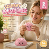Stress Relief Giant Bun Squishy Plain Pink 2 Pack, Soft Daily Gift In Australia - Darrahopens