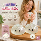Stress Relief Giant Bun Squishy Glitter White 2 Pack, Festival Souvenir Pack In Australia - Darrahopens