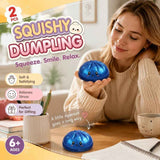 Stress Relief Giant Bun Squishy Glitter Blue 2 Pack, Cool Party Pack In Australia - Darrahopens