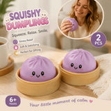 Stress Relief Giant Bun Squishy Plain Purple 2 Pack, Calming Present In Australia - Darrahopens