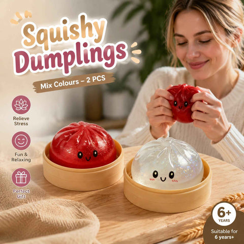 Stress Relief Duo Glitter Salmon Pink & Glitter White Bun Squishy 2 Pack, Warm Festival Pair In Australia - Darrahopens