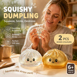 Stress Relief Duo Glitter White & Glitter Gold Bun Squishy 2 Pack, Elegant Souvenir Pair In Australia - Darrahopens