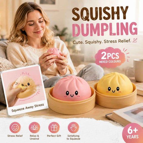 Stress Relief Duo Plain Yellow & Plain Pink Bun Squishy 2 Pack, Bright Festival Pair In Australia - Darrahopens