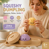 Stress Relief Duo Plain Yellow & Plain Purple Bun Squishy 2 Pack, Soft Calming Pair In Australia - Darrahopens