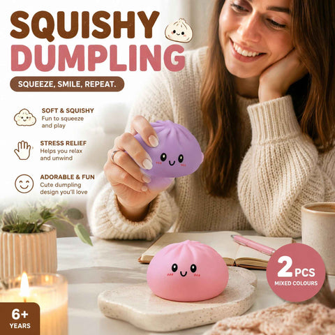 Stress Relief Duo Plain Pink & Plain Purple Bun Squishy 2 Pack, Dreamy Party Pair In Australia - Darrahopens
