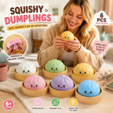 Stress Relief 6-Colour Solid Mix Bun Squishy 6 Pack, All-in-One Birthday Kit In Australia - Darrahopens