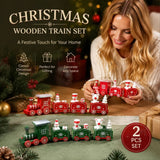 Green & Red Christmas Train Ornament 2 Pack In Australia - Darrahopens