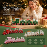 Red & Pink Christmas Train Ornament 2 Pack