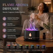 USB Flame Aroma Diffuser, Black RGB Light, Xmas Present