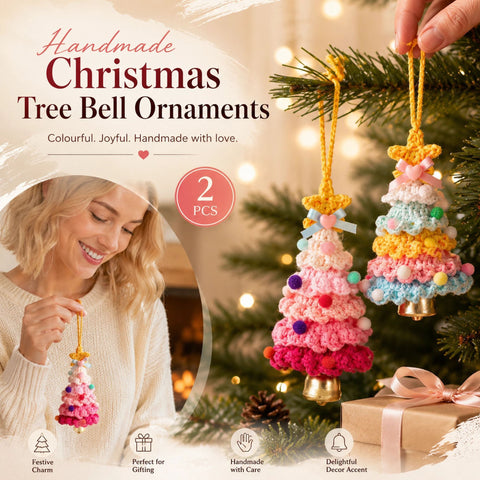2 Pack Crochet Ornament A+D Pink & Rainbow 1, Xmas Tree Gift Pair In Australia - Darrahopens