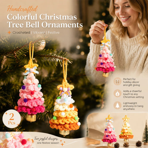 2 Pack Crochet Ornament A+G Pink & Orange, Stocking Stuffer Pair In Australia - Darrahopens