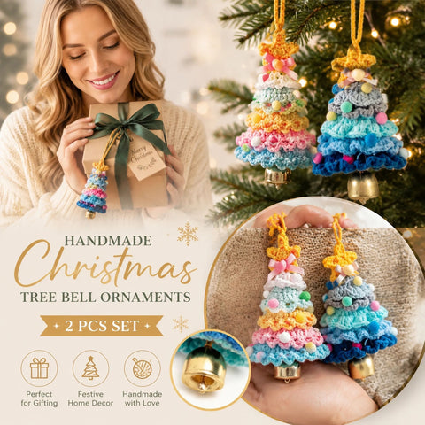 2 Pack Crochet Ornament D+F Rainbow 1 & Blue, Festive Gift Pair In Australia - Darrahopens