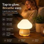 Tap Control Night Light Humidifier, Yellow, Cute Festive Gift
