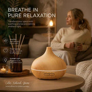 Onion Wood Grain Aroma Diffuser, Light Wood + Remote, 24V AU Plug, Holiday Present In Australia - Darrahopens