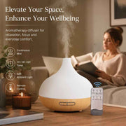 Onion Wood Grain Aroma Diffuser Combo A + Remote, 24V AU Plug, Xmas Hamper Gift In Australia - Darrahopens