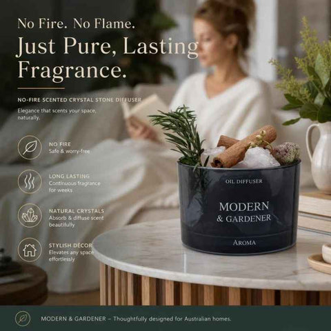 Crystal Stone Flameless Diffuser, Wild Starry Sky (Oil Not Included), Home Gift In Australia - Darrahopens