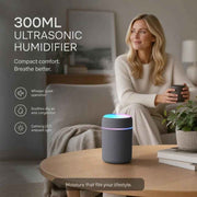 USB Mini Humidifier 300ML Dual Cotton Wicks Grey Boxed, Christmas Gift In Australia - Darrahopens