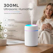 USB Mini Humidifier 300ML Dual Cotton Wicks White Boxed, Home Xmas Gift In Australia - Darrahopens