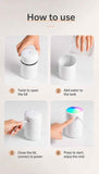 USB Mini Humidifier 300ML Dual Cotton Wicks White Boxed, Home Xmas Gift In Australia - Darrahopens