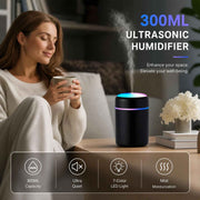 USB Mini Humidifier 300ML Dual Cotton Wicks Black Boxed, Bedroom Gift In Australia - Darrahopens