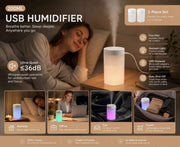 2 Pack USB Humidifier White, Xmas Gift Set In Australia - Darrahopens