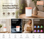 2 Pack USB Humidifier Pink, Festive Gift Pair In Australia - Darrahopens