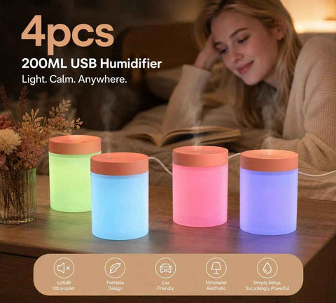 4 Pack USB Humidifier Pink, Decor Gift Bundle In Australia - Darrahopens
